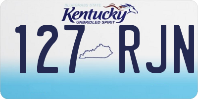KY license plate 127RJN
