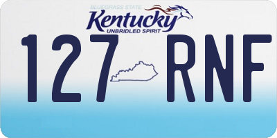 KY license plate 127RNF