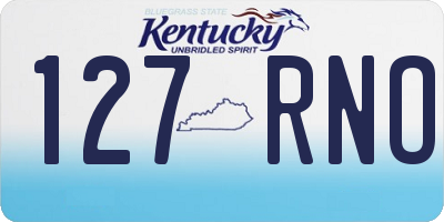 KY license plate 127RNO