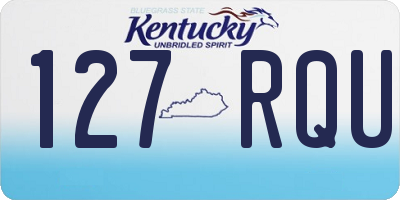 KY license plate 127RQU