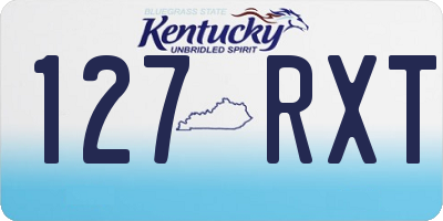 KY license plate 127RXT