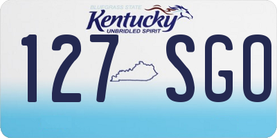 KY license plate 127SGO