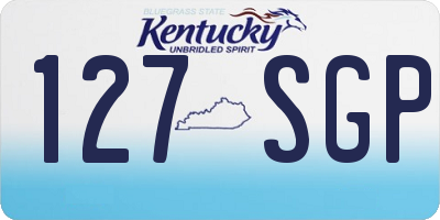 KY license plate 127SGP