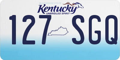 KY license plate 127SGQ