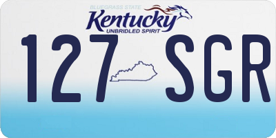 KY license plate 127SGR