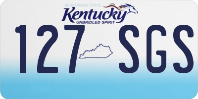 KY license plate 127SGS