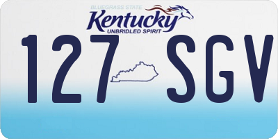 KY license plate 127SGV