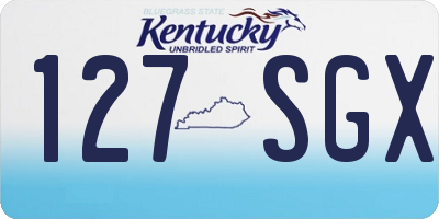 KY license plate 127SGX