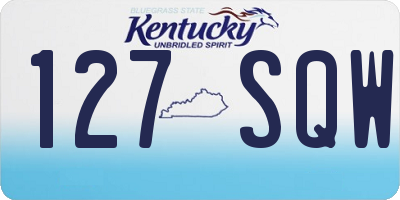 KY license plate 127SQW