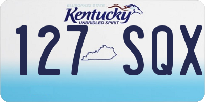 KY license plate 127SQX