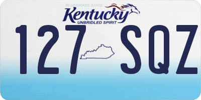 KY license plate 127SQZ
