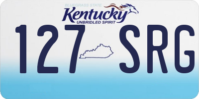 KY license plate 127SRG