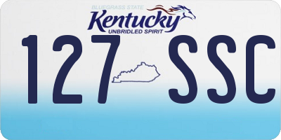 KY license plate 127SSC