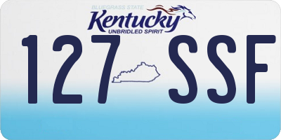 KY license plate 127SSF
