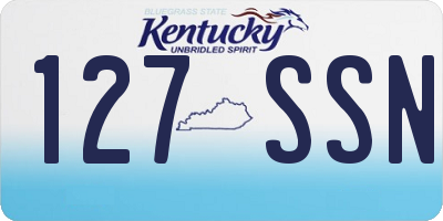 KY license plate 127SSN