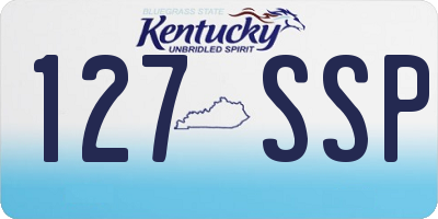 KY license plate 127SSP
