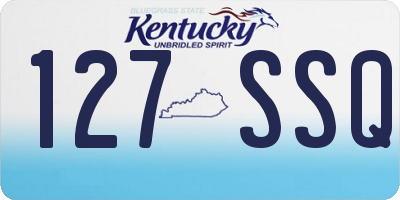 KY license plate 127SSQ