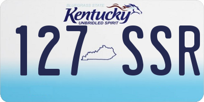 KY license plate 127SSR