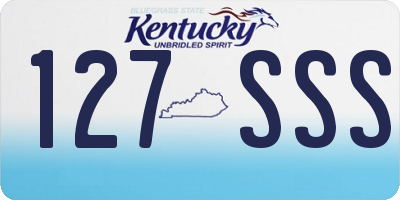 KY license plate 127SSS