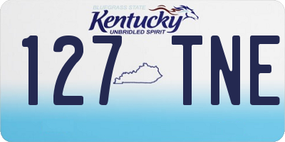 KY license plate 127TNE