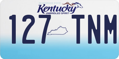 KY license plate 127TNM