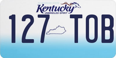 KY license plate 127TOB