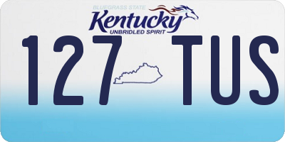 KY license plate 127TUS