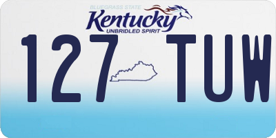 KY license plate 127TUW