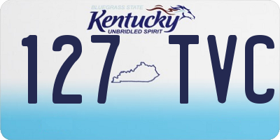KY license plate 127TVC