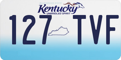 KY license plate 127TVF