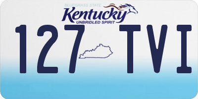 KY license plate 127TVI