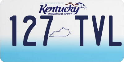 KY license plate 127TVL