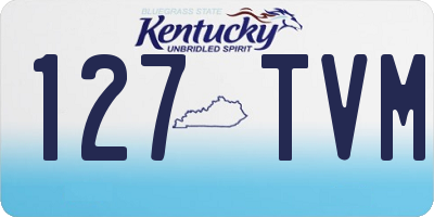 KY license plate 127TVM