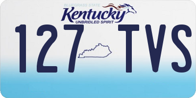 KY license plate 127TVS