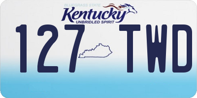KY license plate 127TWD