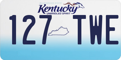 KY license plate 127TWE