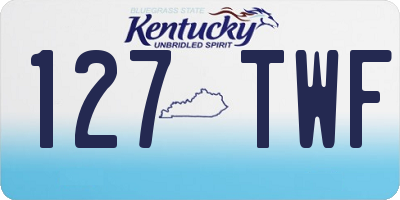 KY license plate 127TWF