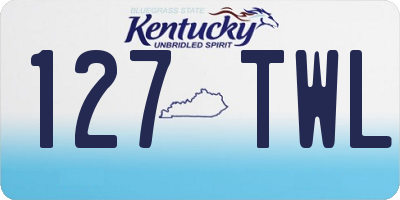 KY license plate 127TWL