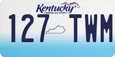 KY license plate 127TWM