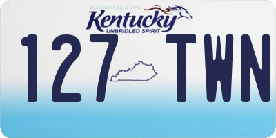 KY license plate 127TWN