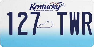 KY license plate 127TWR