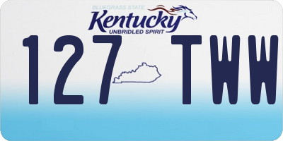 KY license plate 127TWW
