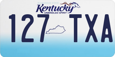 KY license plate 127TXA
