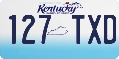 KY license plate 127TXD