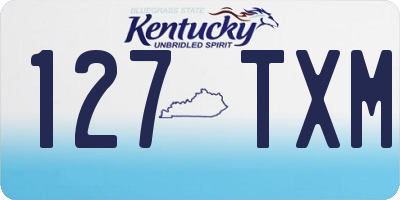 KY license plate 127TXM