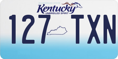 KY license plate 127TXN
