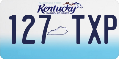 KY license plate 127TXP