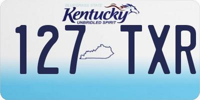 KY license plate 127TXR
