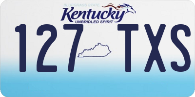KY license plate 127TXS