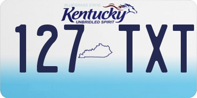 KY license plate 127TXT
